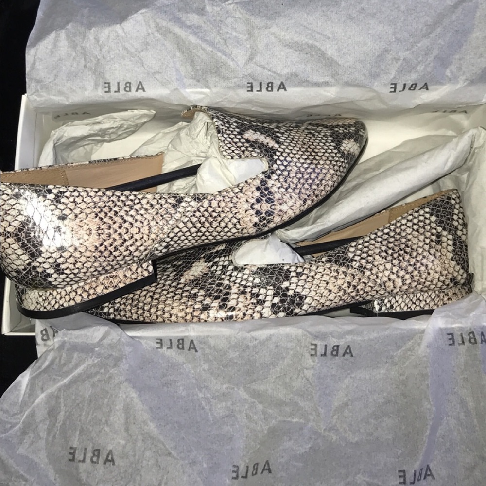 ABLE Snake Skinned Lizbeth Loafer